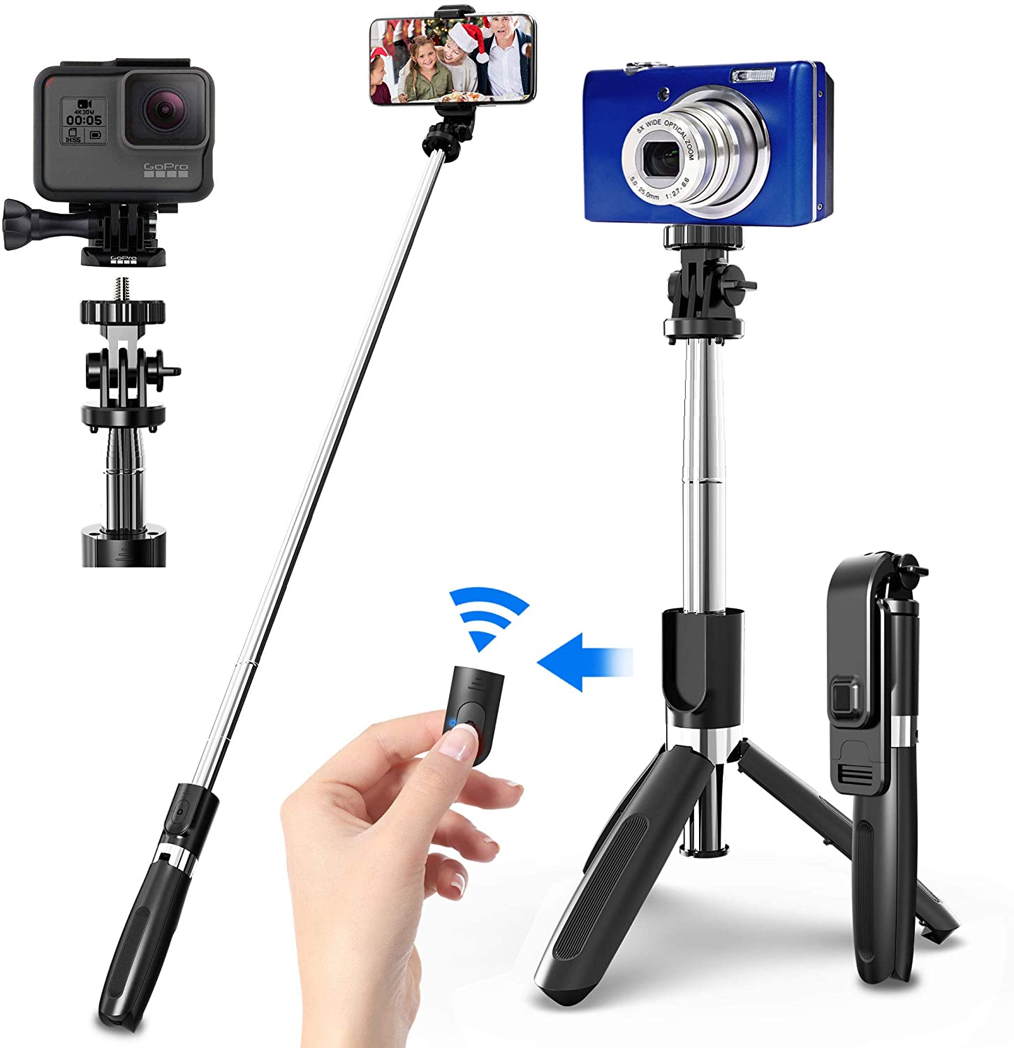 Palo de Selfie con trípode para móvil inalámbrico bluetooth